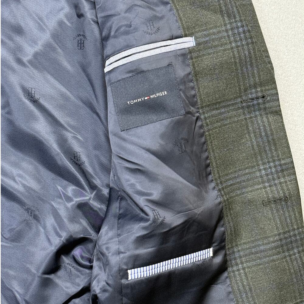 Tommy Hilfiger Men's Modern-Fit plaid Sport Coat green/blue 36S $295 - Picture 9 of 11